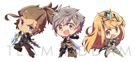 Mythra Addam Origo And Minoth Xenoblade Chronicles And 2 More Drawn