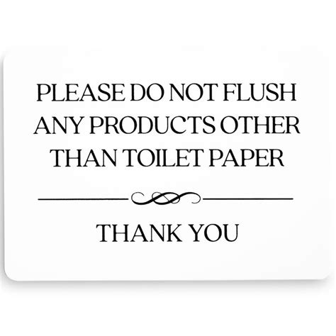 Please Do Not Flush Toilet Paper Sign Etsy