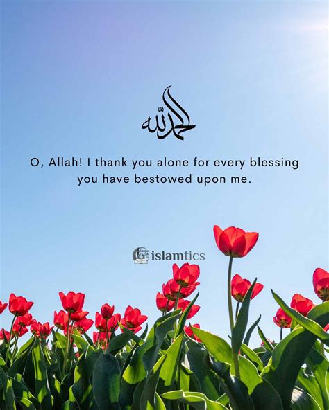 Oh Allah I Thank You Alone For Every Blessing You Have Bestowed Upon