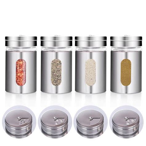 250Ml Spice Potten Verzegelde Cruet Rvs Spice Blik Grandado