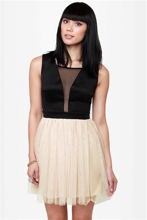 Sexy Cutout Dress Black Dress Cream Dress 41 00 Lulus