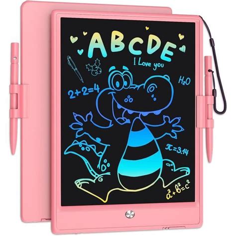 Tablette d écriture LCD pour enfants de dessin ZGEER 10 pouces Rose