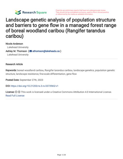 PDF Landscape Genetic Analysis Of Population Structure And Barriers