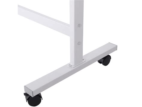 Jago® Tableau Magnétique Blanc à Roulettes Double Face Effaçable Cadre En Aluminium 110x75