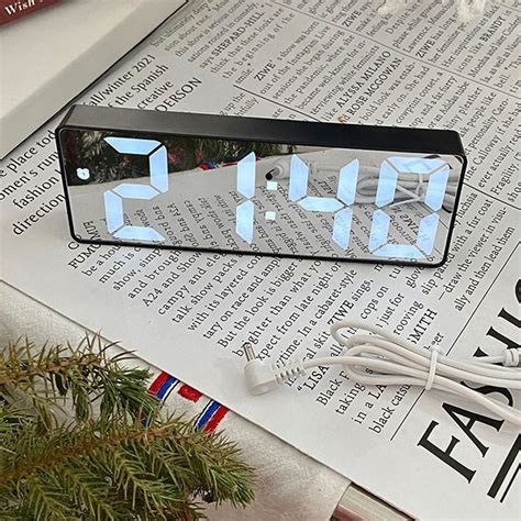 Смарт-будильник Black Shell Mirror без батареек (с кабелем для зарядки ...