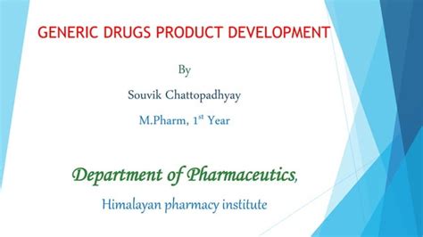 Generic Drug Development Ppt