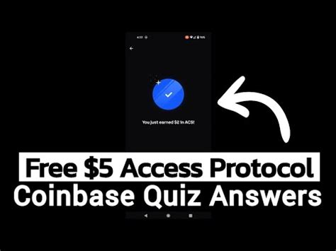 Earn Free 5 Access Protocol Crypto ACS Coinbase Quiz Answers YouTube