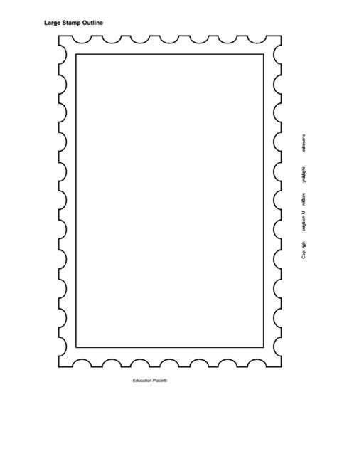 large stamp outline template printable