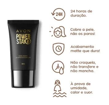 Base Líquida Power Stay de Longa Duração Avon D D Cosméticos