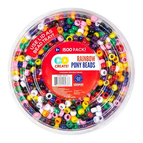 Horizon Group Usa Kids Craft Plastic Pony Multi Color Mix Beads 1 Each