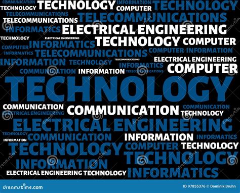 Teknologi Bild Med Ord Som F Rbinds Med Mnekommunikationsteknologin