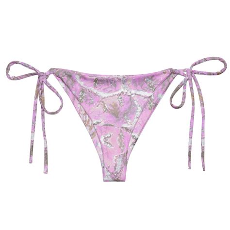 Pink Camo String Bikini Bottom Design From Original Handmade Art Painting By Katydids Chic