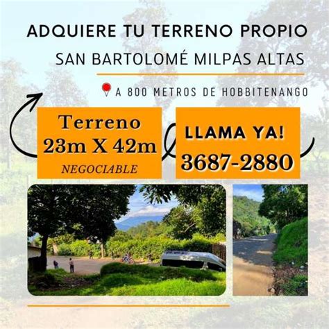 Haz la mejor inversión en san bartolomé milpas altas en San Bartolomé