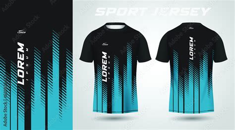 Black Blue T Shirt Sport Jersey Design Stock Vector Adobe Stock