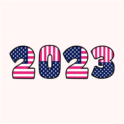 Premium Vector | 2023 usa flag style design