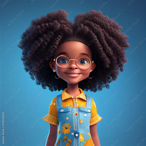 Cartoon African Girl