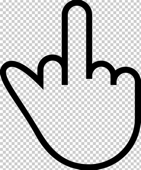 The Finger Middle Finger PNG Clipart Area Black And White Computer