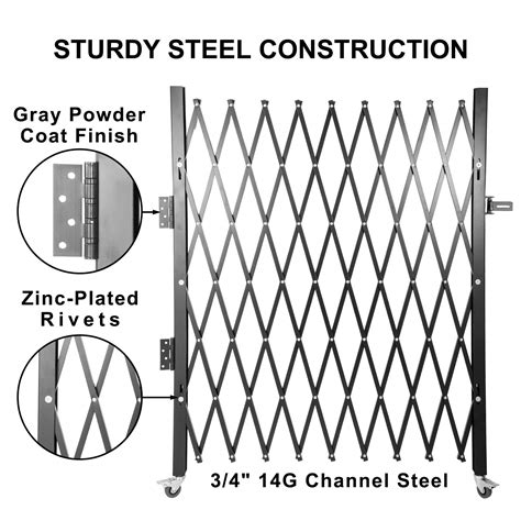 Vevor Single Folding Security Gate 71 W X 48 H Folding Door Gate