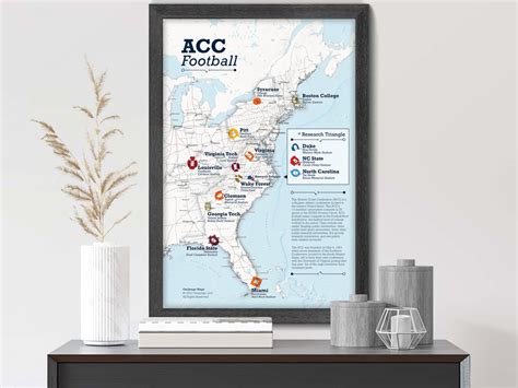 Acc Teams Acc College Football Stadium Map Geojango Maps