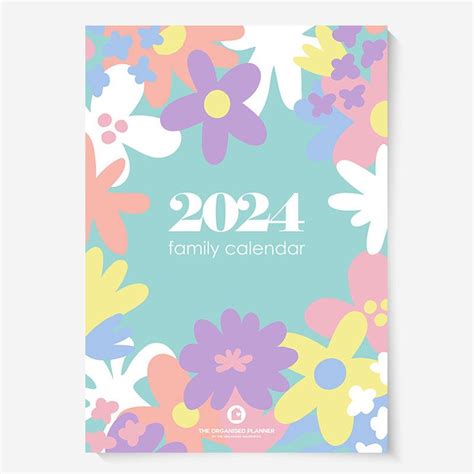 PRINTABLE: 2024 Family Calendar | Family calendar, Planner organization, Calendar