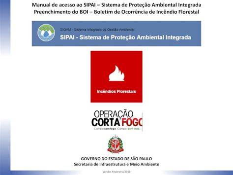 PDF Manual de acesso ao SIPAI Sistema de Proteção Ambiental