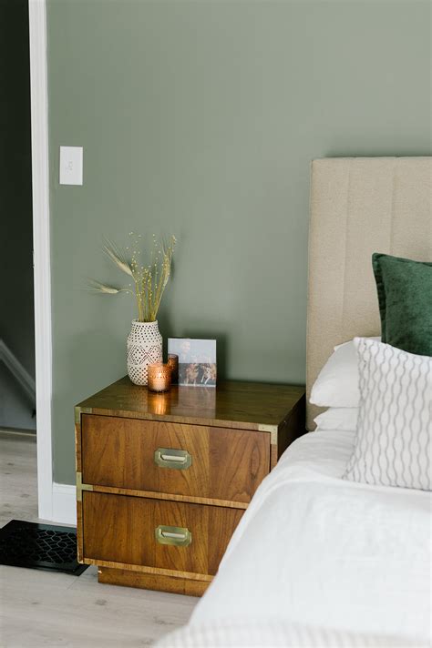 Our Sage Green Guest Bedroom with Midcentury Furniture