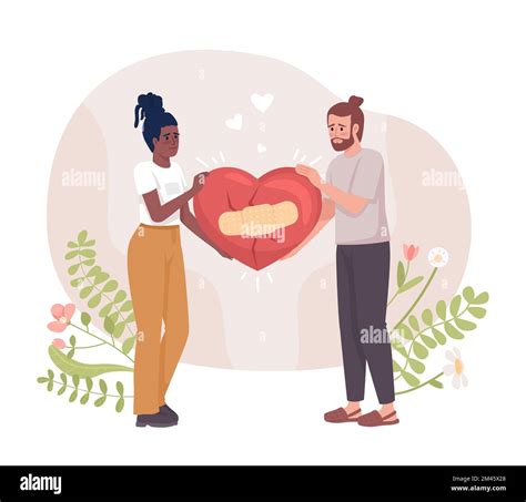 Couple Fixing Their Relationship Flat Concept Vector Illustration Stock Vector Image And Art Alamy