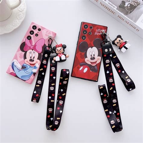 Funda Blanda De Dibujos Animados De Mickey Minnie Mouse Compatible Con