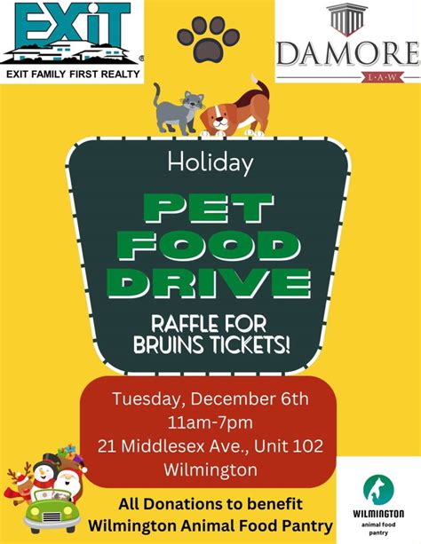 Holiday Pet Food Drive For Wilmington Animal Food Pantry Set For