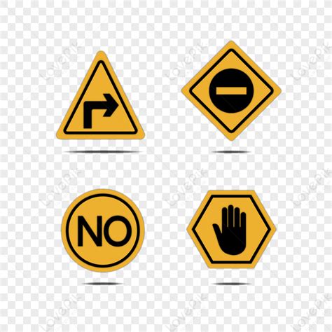 Yellow Warning Stop Sign Photos,logo Set,gesture,yellow Mark PNG Image ...