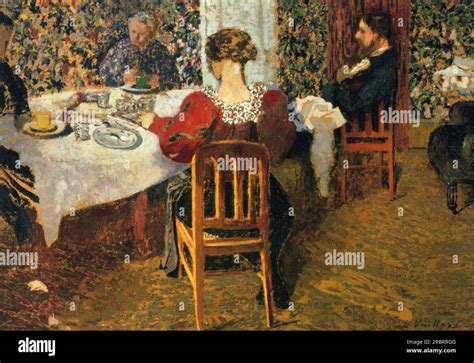 The End Of Breakfast At Madam Vuillard By Edouard Vuillard Stock