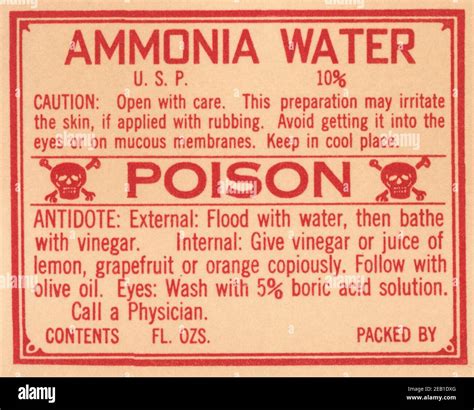 Ammonia Water 1920 Stock Photo - Alamy