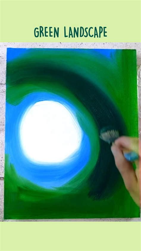 GREEN LANDSCAPE | Abstract painting, Diy canvas art painting, Diy art painting