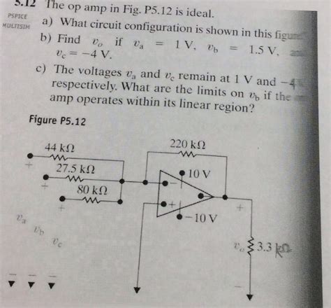 Solved The Op In Fig P Is Ideal What Circuit Chegg