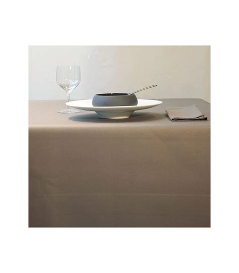 Nappe Taupe Enduite Anti Tache Et Imperm Able