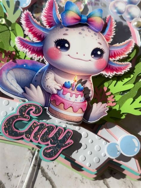 Axolotl Cake Topper Axolotl Party Decorations Axolotl Theme Party