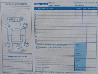 Ordre de réparation OT Facture en 2 0