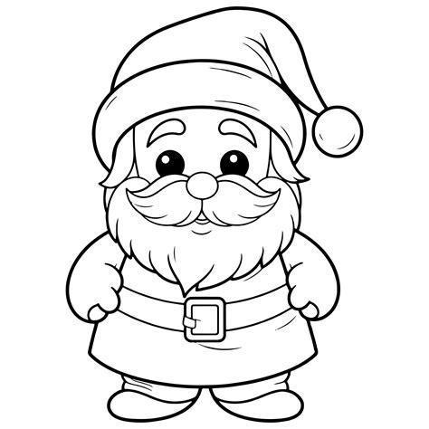 Fun And Cute Xmas Holiday Santa Claus Coloring Book With Relaxing