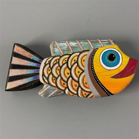 Wooden Fish Wall Decor Wooden Fish Wood Art Home Decor Etsy