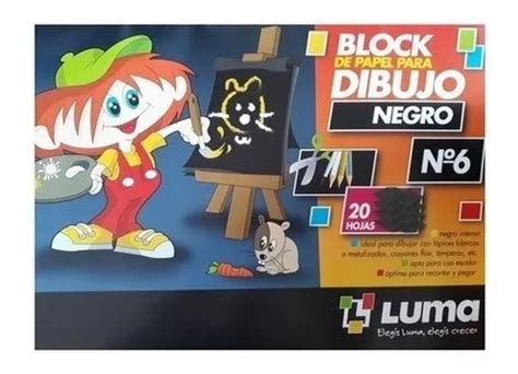 Block De Papel Para Dibujo Nº6 Negro 20 Hojas Luma MercadoLibre