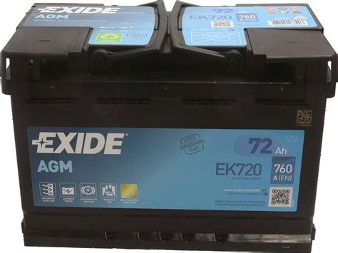 Exide Start-Stop AGM EK720 72 Ah • Hitta bästa pris