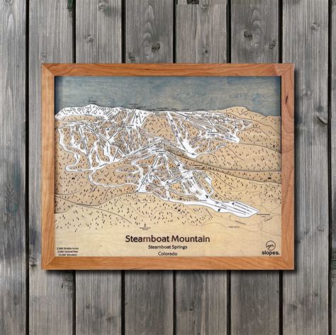 Steamboat Mountain Ski Trail Map | 3D Wooden Trail Map Art – Slopes ...