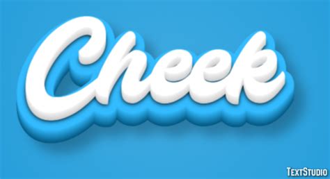 cheek blue  text effect generator