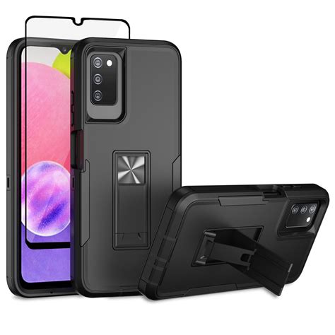 Xhy Samsung Galaxy A02S Case With Screen Protector Tempered Glass