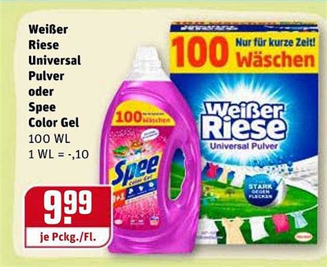 Weißer Riese Universal Pulver Oder Spee Color Gel Angebot bei REWE