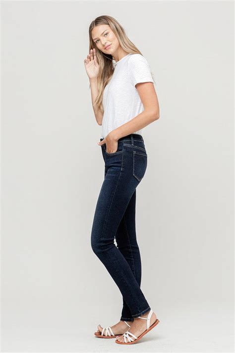 High Rise Skinny Jeans No Distress {vervet} Bad Habit Boutique