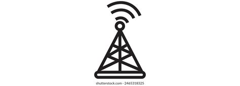 Radio Tower Mast Radio Waves Broadcast Stock Vector Royalty Free