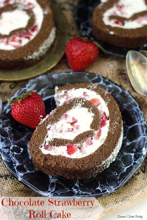 Chocolate strawberry roll cake recipe | Recipe | Strawberry crumble ...