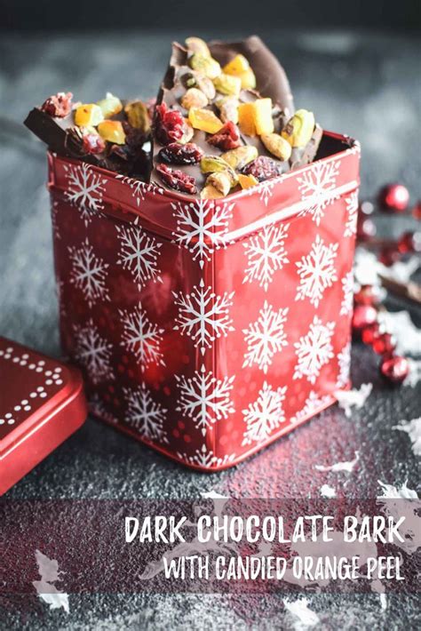 Dark Chocolate Bark With Candied Orange Peel Recipe With Images Chocolate Bark Dark