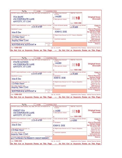 Sample Oid Pdf Irs Tax Forms Accounting Education Quickbooks